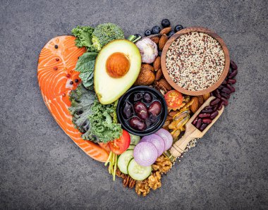 Ketojenik düşük karbonhidrat diyet konsepti. İçindekiler