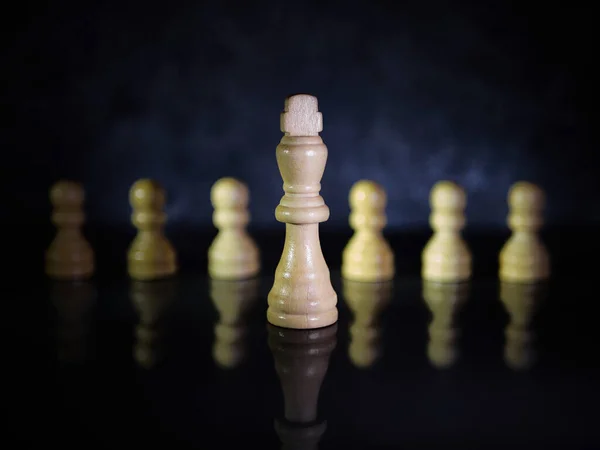 Liderlik ve güç kavramı, piyonlarını yöneten kral..