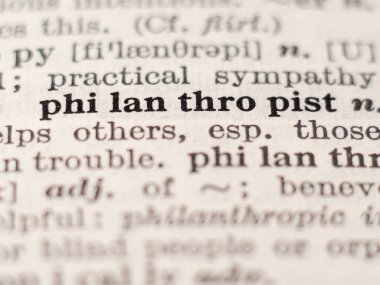 Hayırsever sözcüğünün sözlük tanımı, seçici odaklanma.