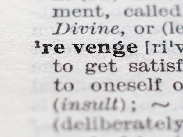 Dictionary Definition Word Revenge Selective Focus — Stock Photo, Image