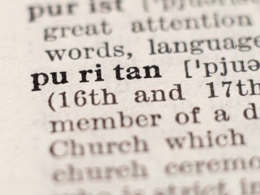 Püriten kelimesinin sözlük tanımı, seçici odaklanma.