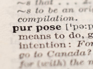 Kelime amacının sözlük tanımı, seçici odak.