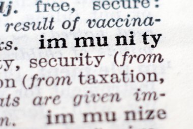 Kelime dokunulmazlığı sözlük tanımı, seçici odak.