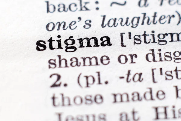 Definice Slovníku Slova Stigma Selektivní Zaměření — Stock fotografie