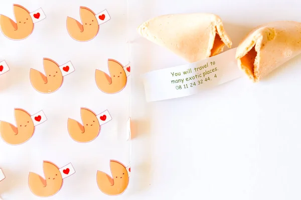 Fortune cookie design background. — Stock Photo, Image