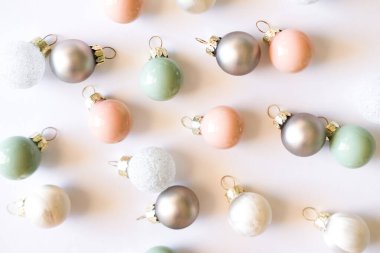 Pastel Noel süslemeleri arka planı.