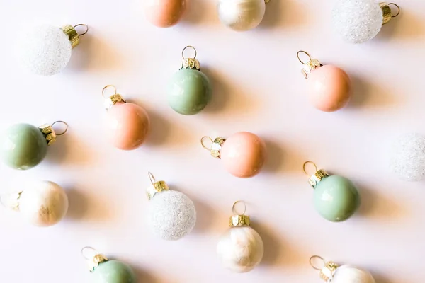Pastello ornamenti di Natale sfondo . — Foto Stock