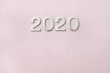 Pembe gümüş Noel arkaplanı.