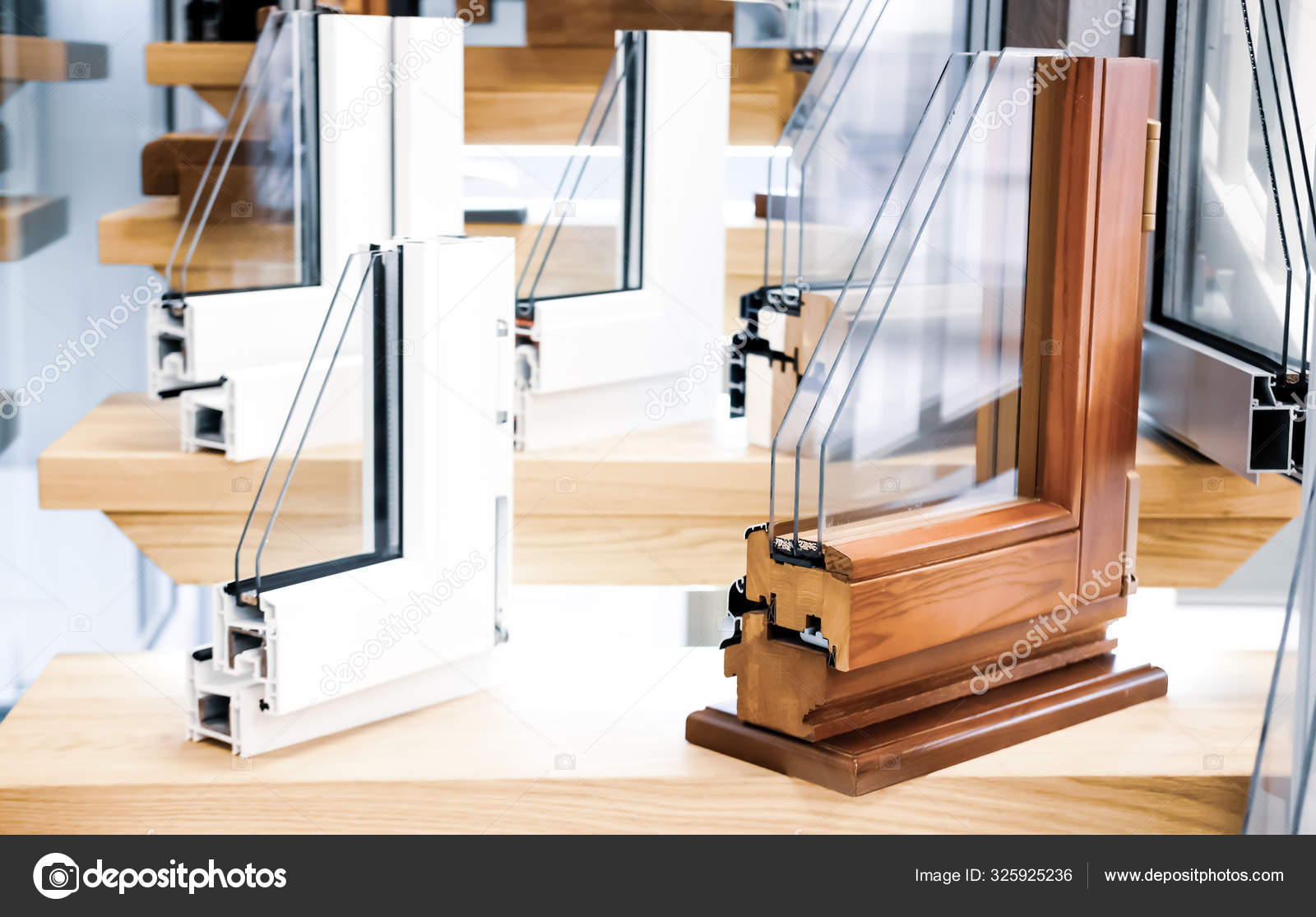 Samples of window profiles. — Stock Photo © AllaMachutt #325925236