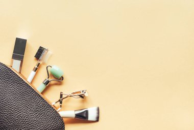 Kozmetik ürünleri arka planı. 