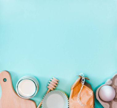 Pişirme malzemeleri arka planı.