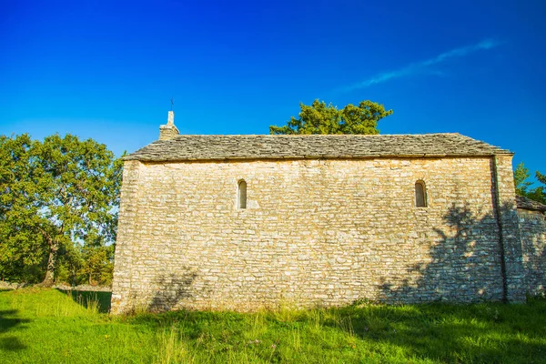 Kleine Stenen Kerk Van Sint Agatha Het Dorp Vidulini Centraal — Stockfoto