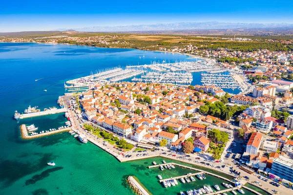 Kroatië Stad Biograd Panoramisch Uitzicht Jachthaven Het Historische Centrum Van — Stockfoto