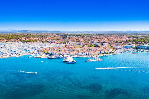 Croacia Ciudad Biograd Vista Panorámica Del Puerto Deportivo Centro Histórico — Foto de Stock