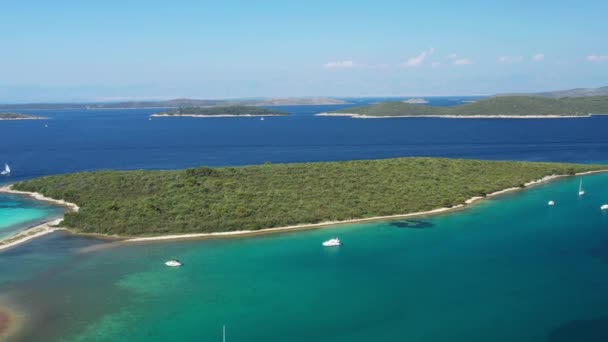 Hermoso Paisaje Marino Mar Adriático Isla Dugi Otok Croacia — Vídeo de stock