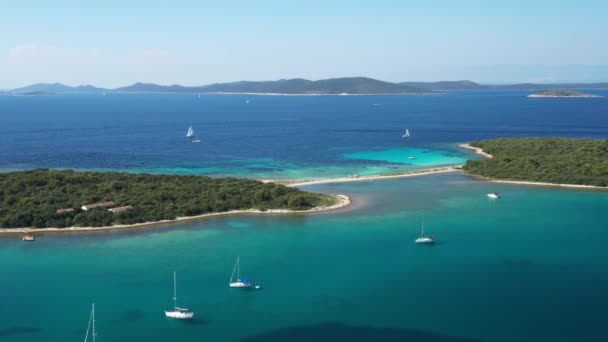 Beau Paysage Marin Sur Mer Adriatique Île Dugi Otok Croatie — Video