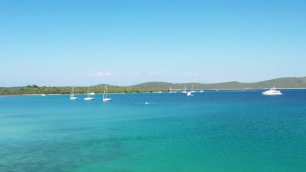 Hermoso Paisaje Marino Mar Adriático Islas Agua Turquesa Isla Dugi — Vídeos de Stock