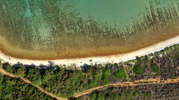 Veduta Aerea Della Costa Adriatica Del Mare Croazia Isola Dugi — Video Stock