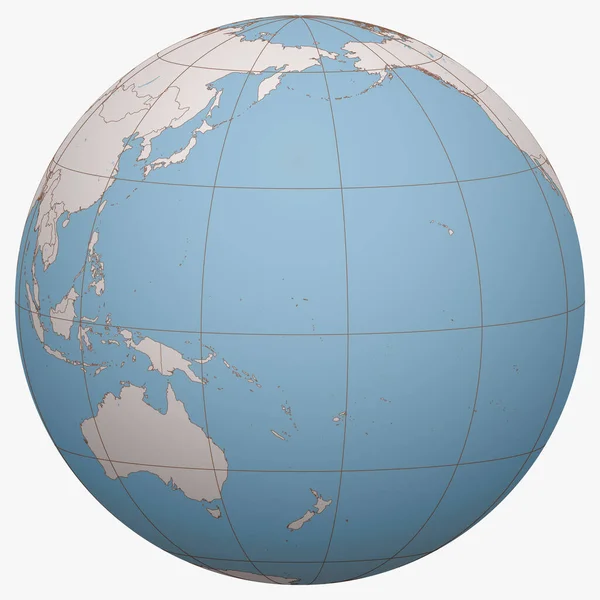 Marshallöarna Jorden Jordklotet Centrerat Platsen För Republiken Marshallöarna Marshallöarna Karta — Stock vektor