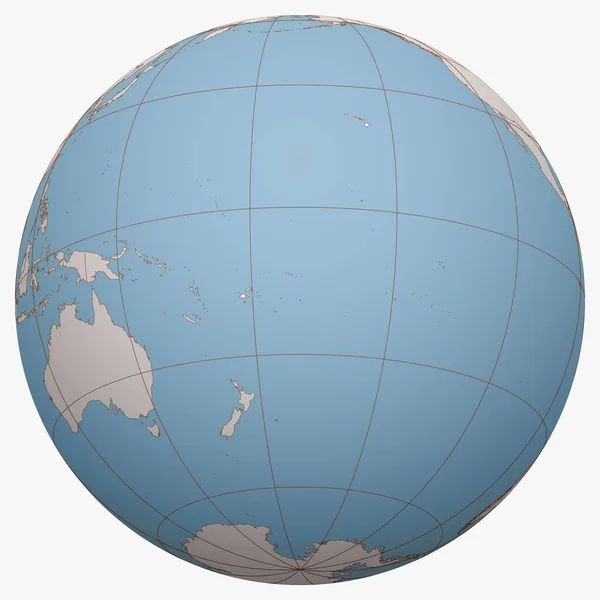 Niue Globo Hemisferio Terrestre Centrado Ubicación Niue Mapa Niue — Archivo Imágenes Vectoriales