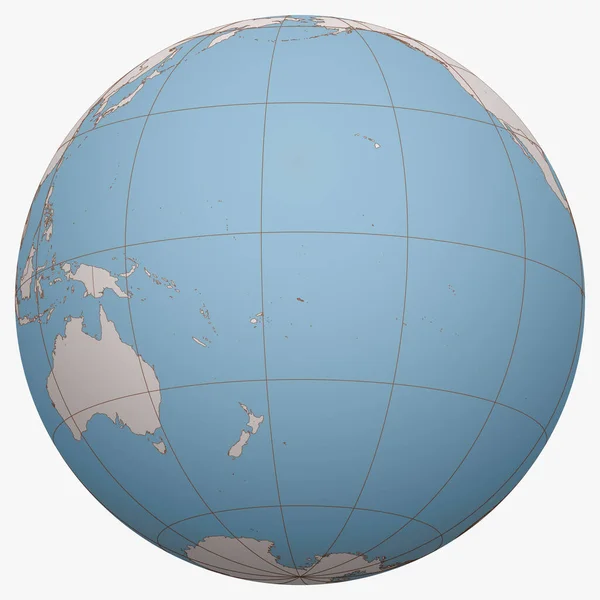 Samoa Sur Globe Hémisphère Terrestre Est Centré Emplacement État Indépendant — Image vectorielle