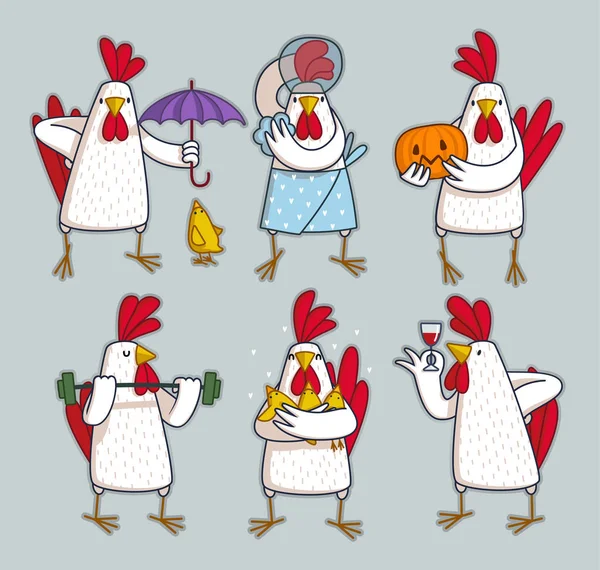 şirin horozlar set/vektör