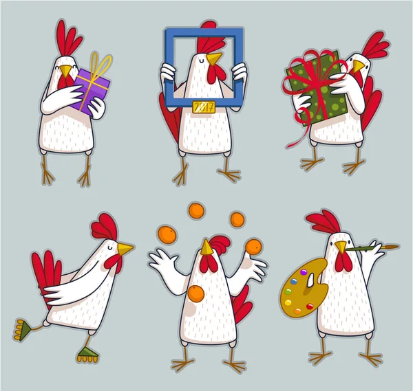 şirin horozlar set/vektör