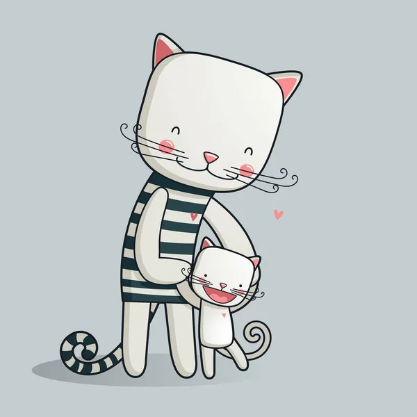 Şirin Bebek kedi annesi yardımı ile ilk adımlar