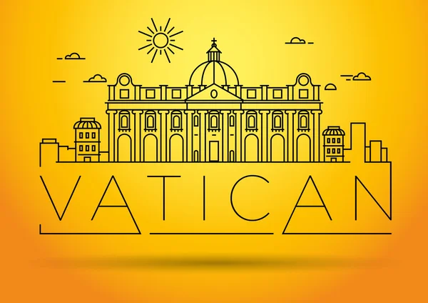 Vatikanstaten linjär landmärke — Stock vektor