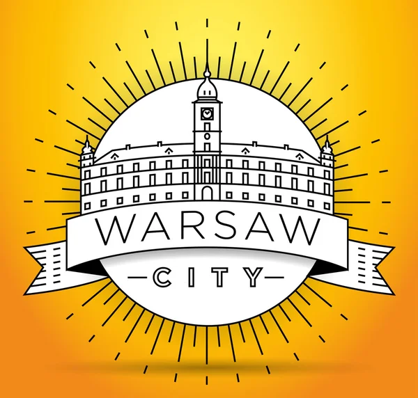 Warsaw City Repère linéaire — Image vectorielle