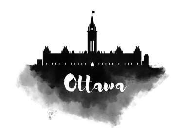 Ottava suluboya cityscape
