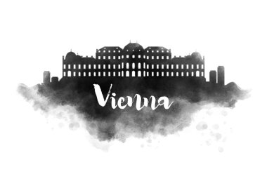 Viyana suluboya cityscape