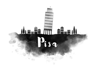 Pisa suluboya cityscape