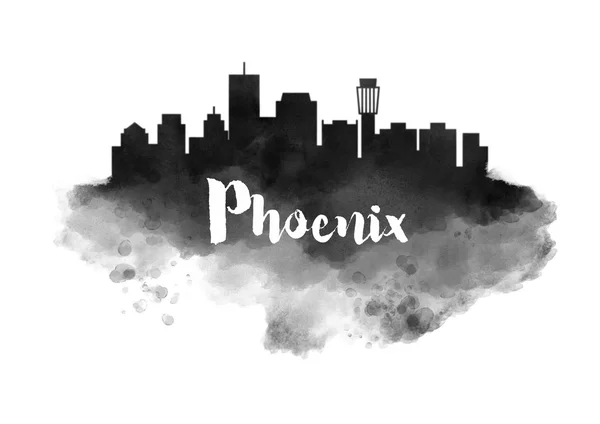 Phoenix paisagem urbana aquarela — Fotografia de Stock