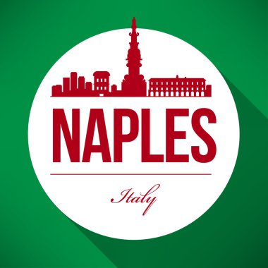 Napoli şehir manzarası grafik tasarım
