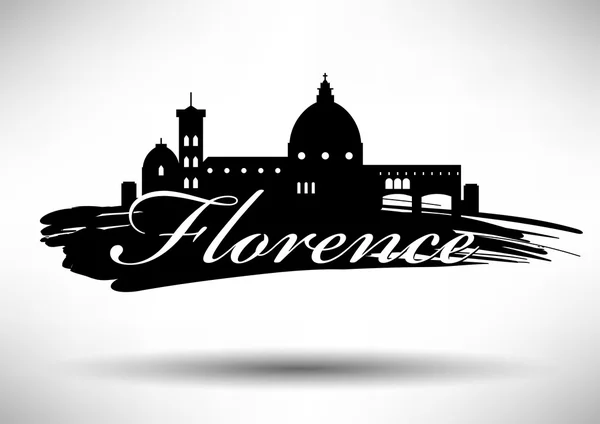 Progettazione grafica di Florence City Skyline — Vettoriale Stock