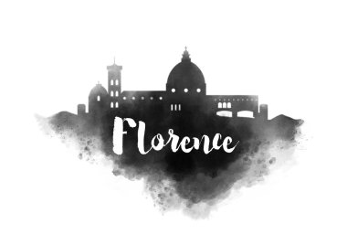 Suluboya Floransa şehir manzarası