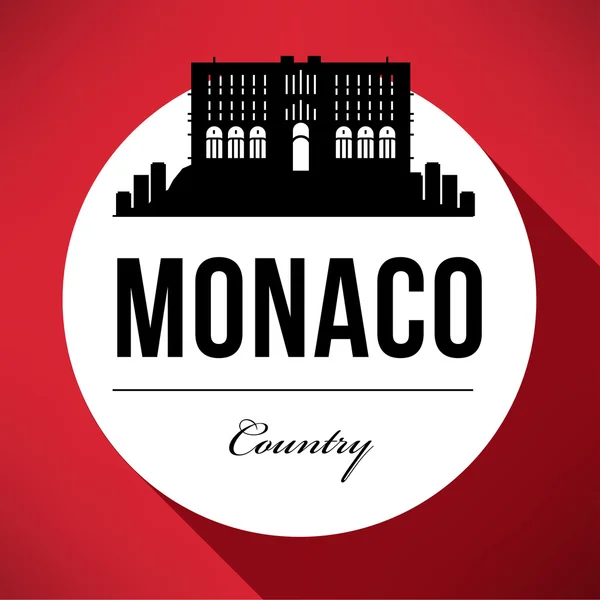 Графический дизайн Monaco City Skyline — стоковый вектор