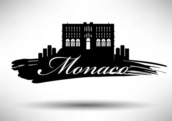 Grafisk formgivning av Monaco stadssilhuetten — Stock vektor