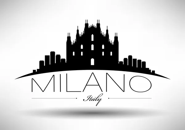 Grafisk formgivning av Milano City Skyline — Stock vektor