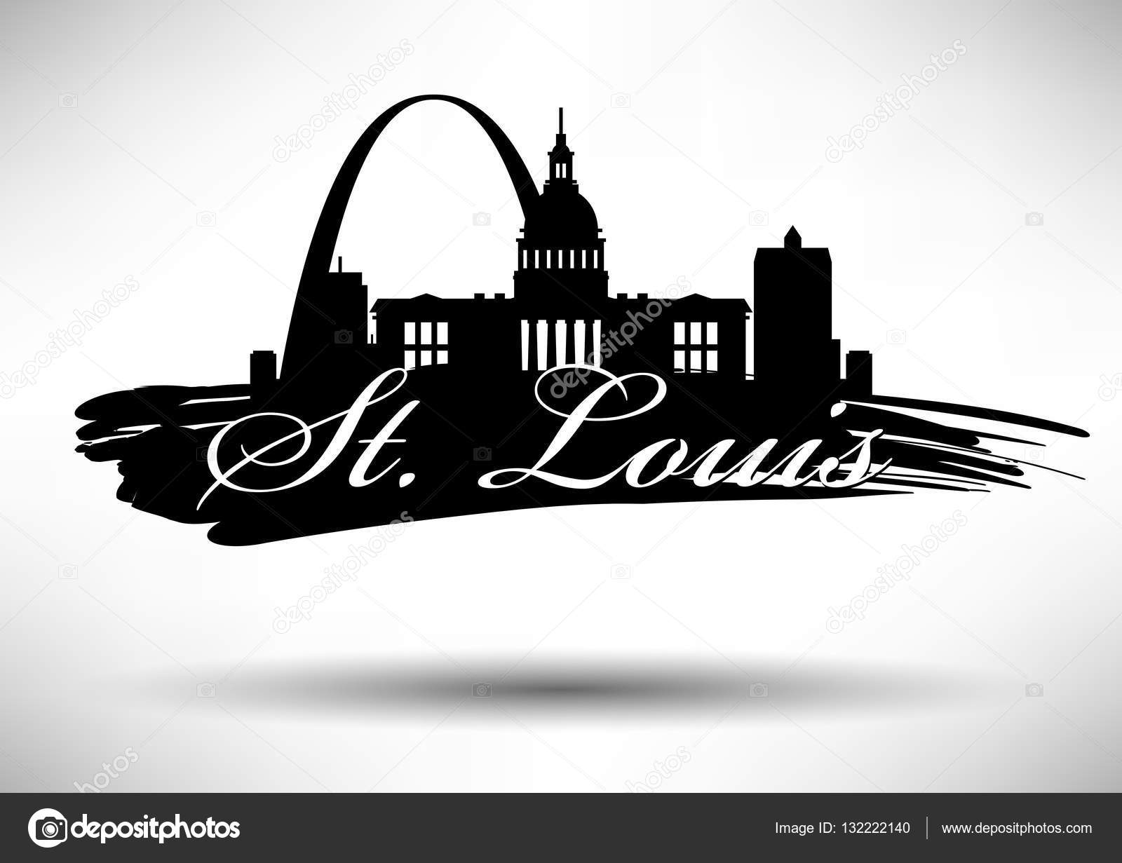 Saint louis city skyline Stock Vector Image by ??kursatunsal 132222140