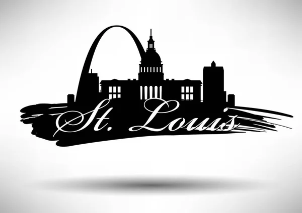 Skyline de la ciudad de Saint Louis — Vector de stock