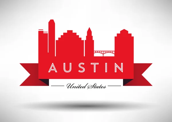 Austin horizon de la ville — Image vectorielle
