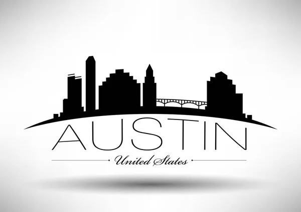 Austin city skyline — Stock vektor