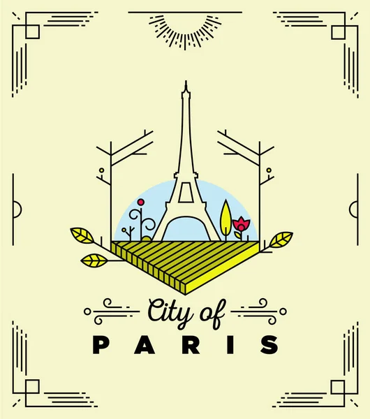 Paris greeeting card — Stock Vector