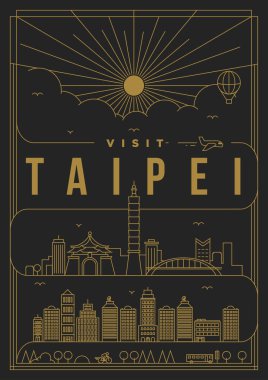 Template of Taipei city clipart