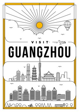 Template of Guangzhou city clipart