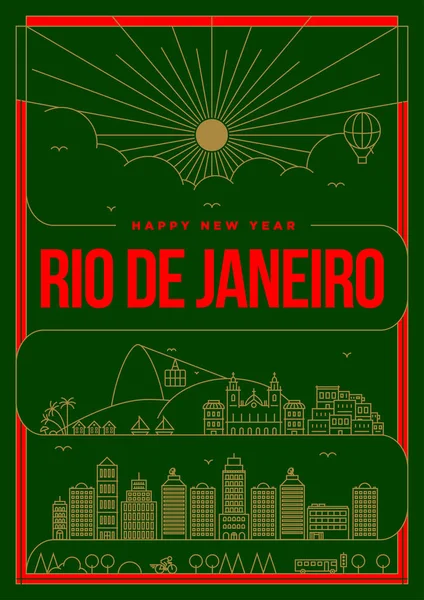 Template of Rio De Janeiro city — Stock Vector