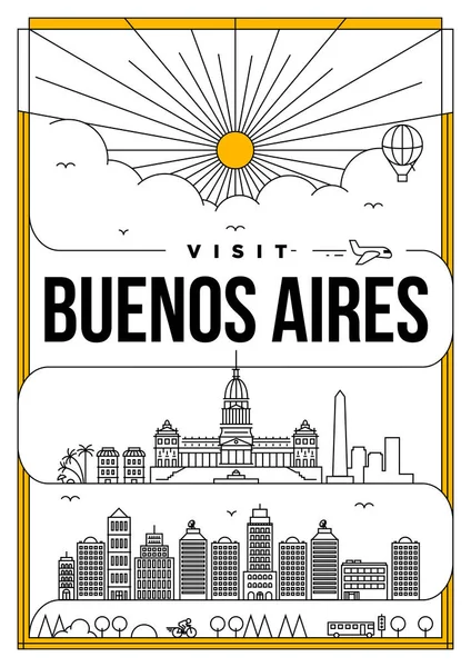 Plantilla de la ciudad de Buenos Aires — Vector de stock