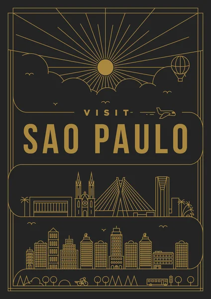 Шаблон города Сан-Паулу — стоковый вектор